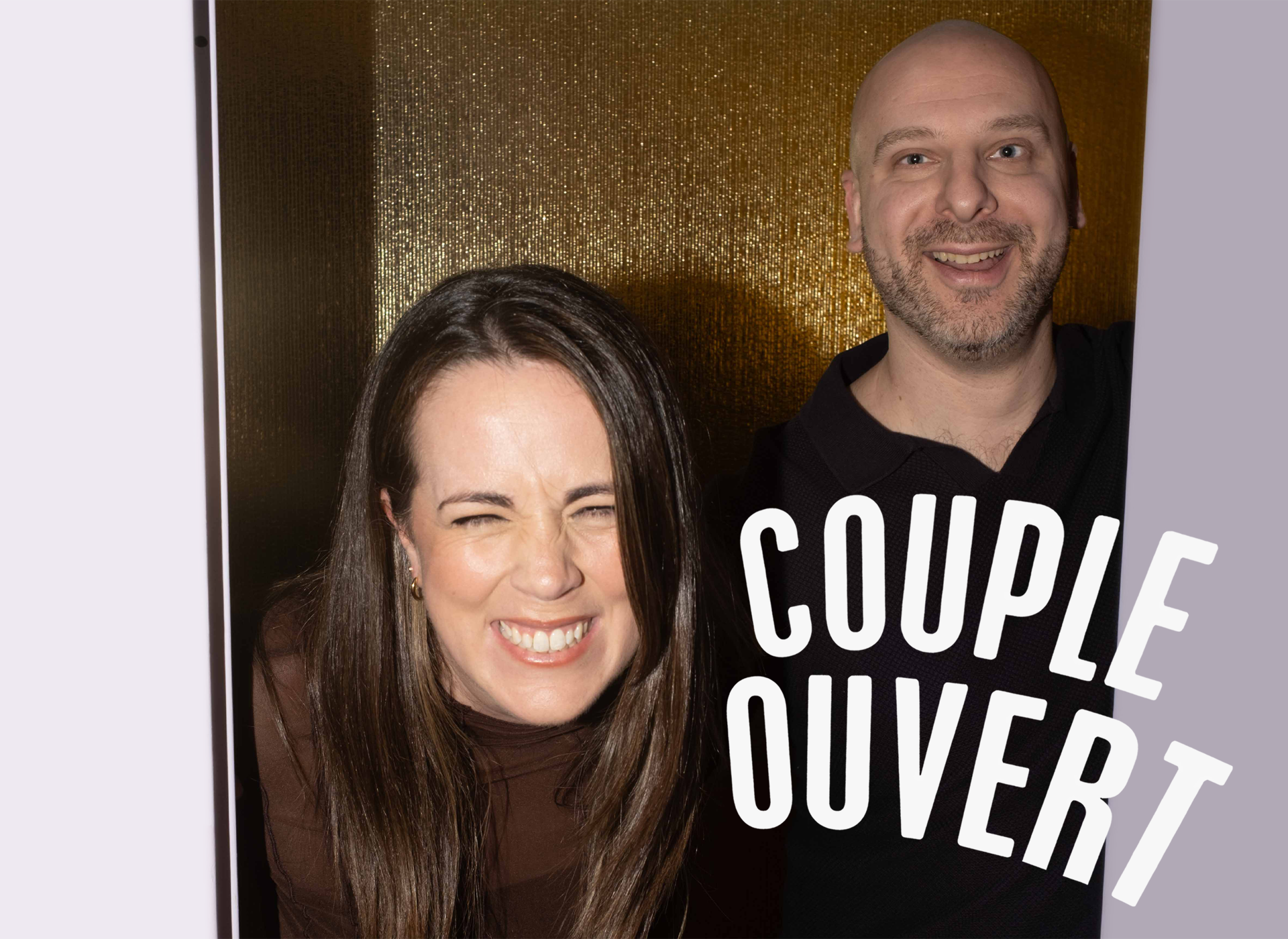 Couple ouvert, podcast en spectacle à la Salle Albert-Rousseau.