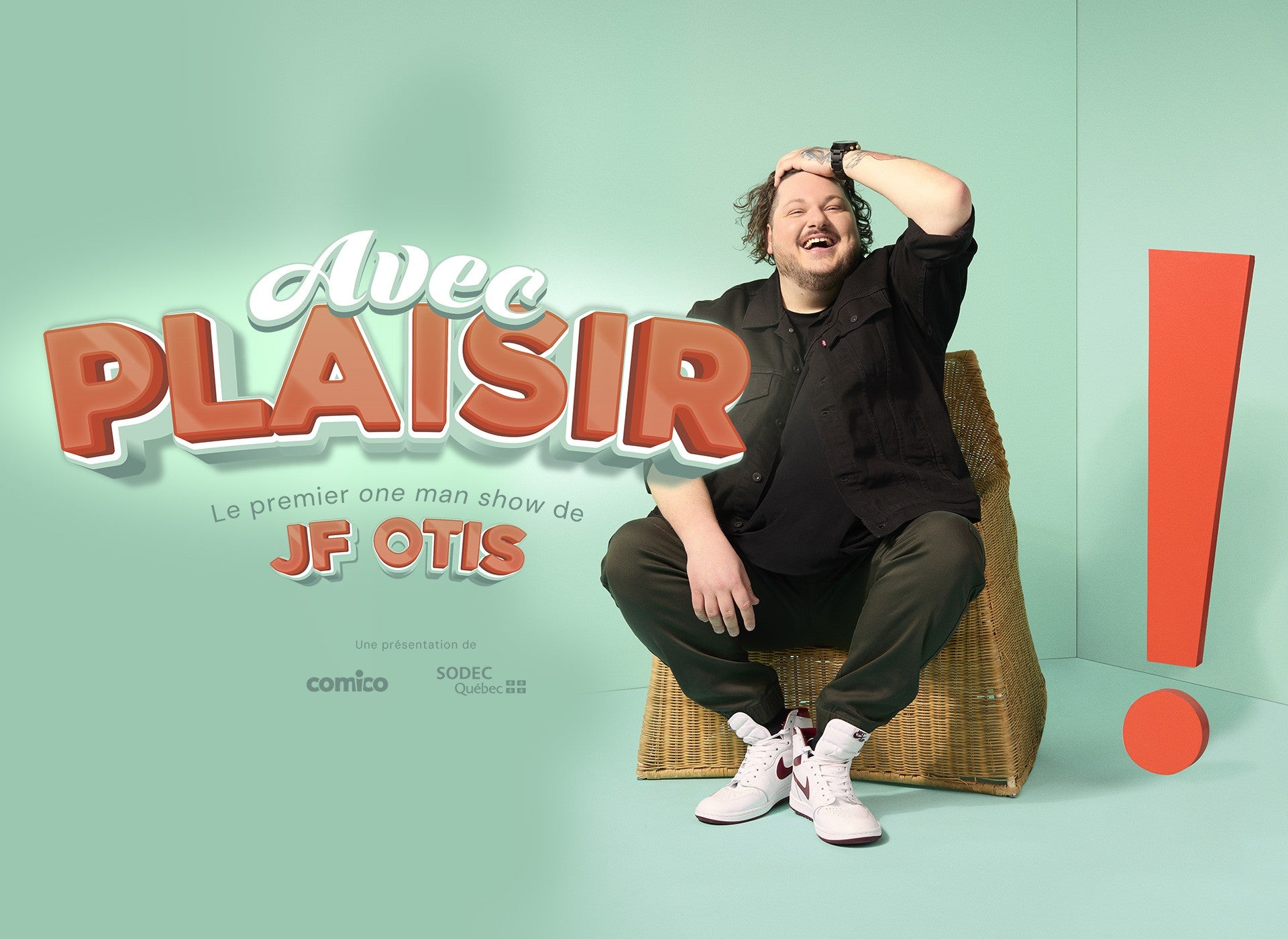 JF Otis en spectacle à la Salle Albert-Rousseau.