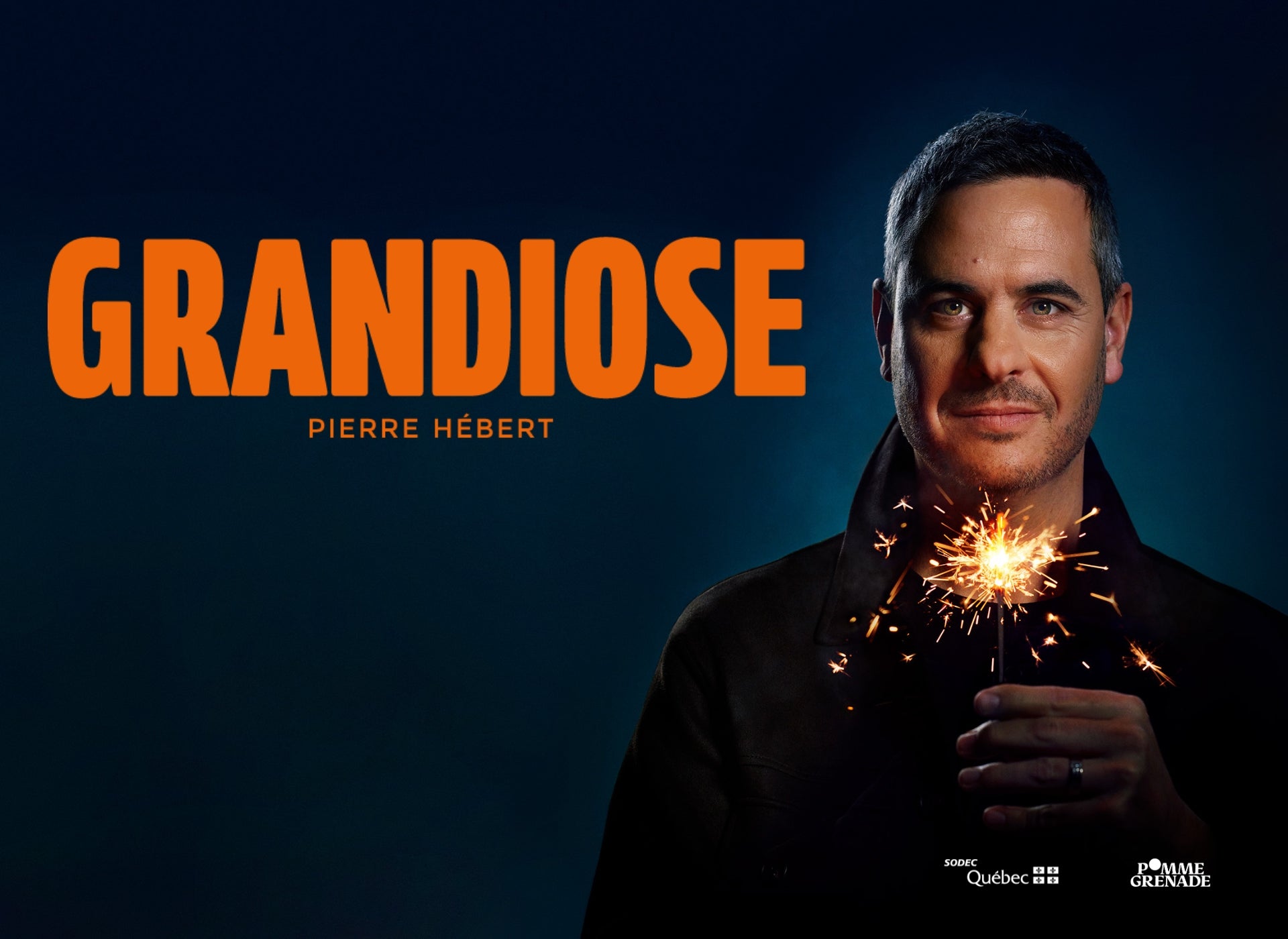 Pierre Hébert en spectacle à la Salle Albert-Rousseau.